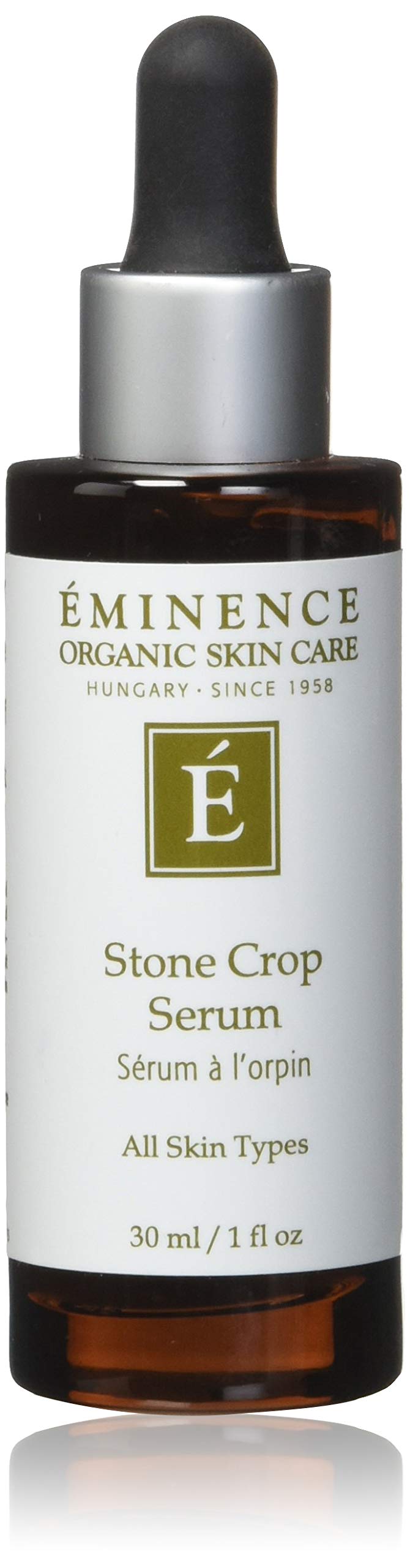 Eminence Stone Crop Serum bottle shows hydration-friendly packaging for radiant skin