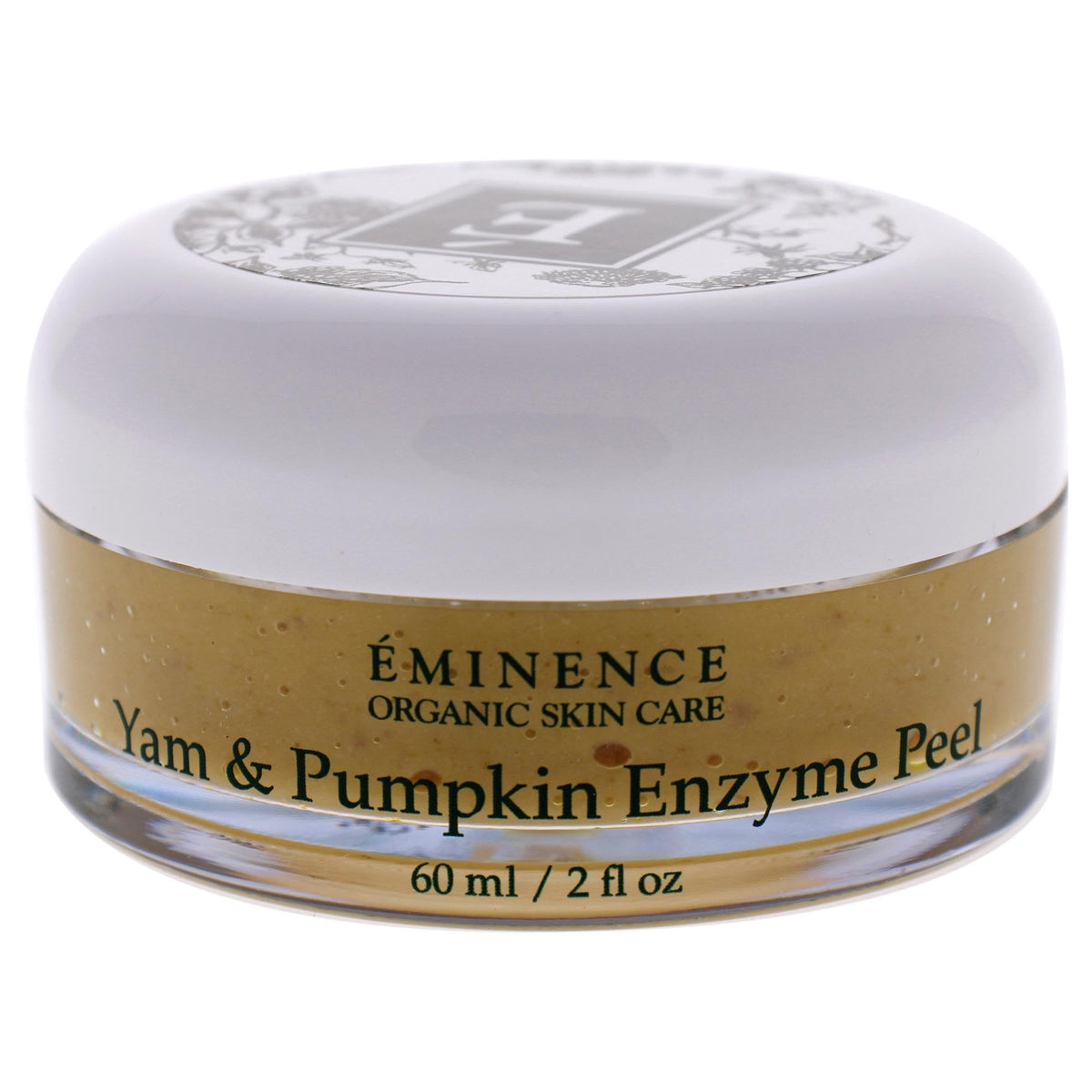 Eminence Yam and Pumpkin Enzyme Peel jar back label highlighting natural ingredients