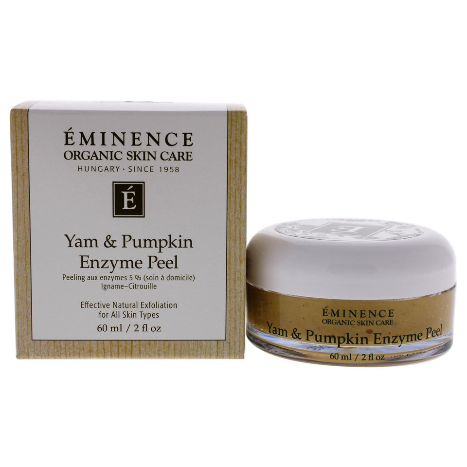 Eminence Yam and Pumpkin Enzyme Peel jar front showing creamy formula for radiant skin