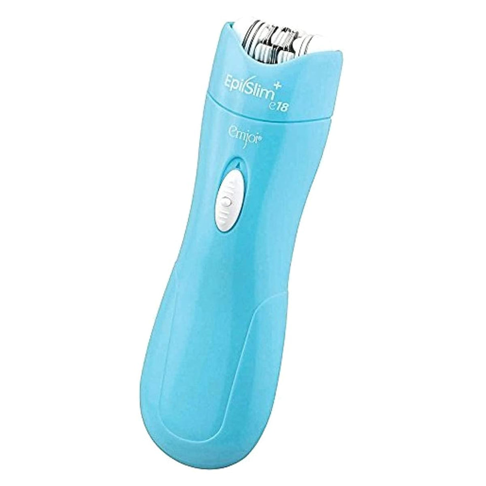 Emjoi Epi Slim Epilator in use for smooth, long-lasting hair removal on face and body.