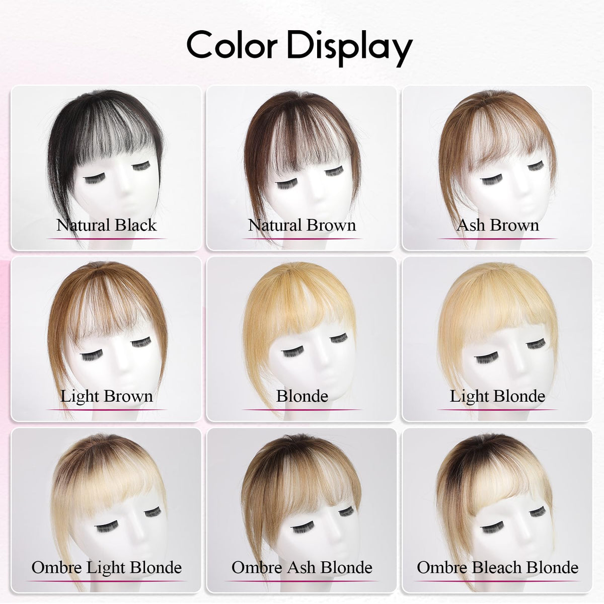EMMOR Clip-in Bangs care, wash, and dye offer easy maintenance.