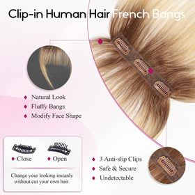 EMMOR Clip-in Bangs clip-on attachment enables quick, effortless wear.