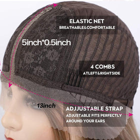 EMMOR ombre shade transition wig adds subtle color depth.