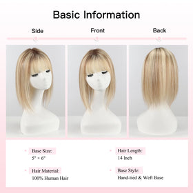 EMMOR straight bang look with seamless scalp integration.