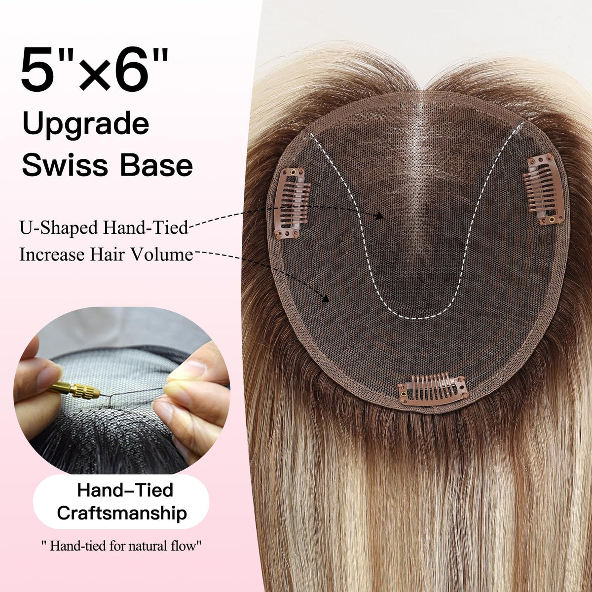 EMMOR Swiss lace base close-up highlighting breathable comfort.