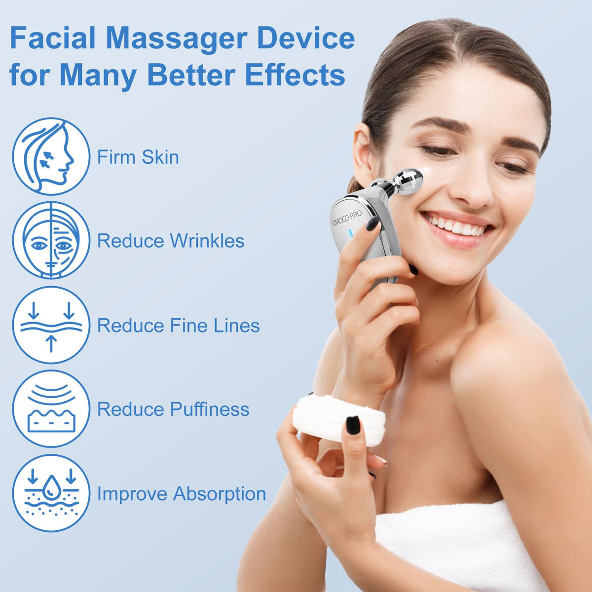EMOCCI PRO travel case highlights on-the-go skincare convenience.