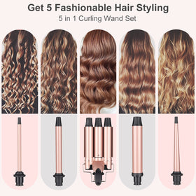 EMOCCI PRO triple-barrel 1-inch wand for fast, defined curls