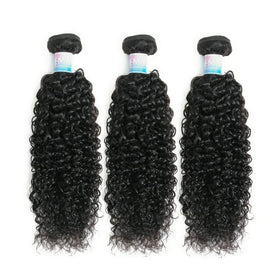 EMOL Kinky Curly Bundles 10-inch pack close-up, smooth weft and curl.