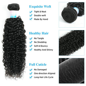 EMOL Kinky Curly Bundles 12-inch pack close-up, voluminous curl and shade.