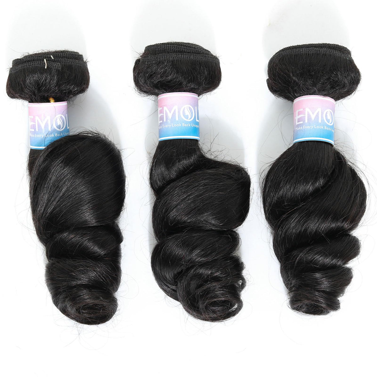 EMOL Loose Wave Bundles with soft, shiny ends for smooth styling