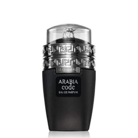 Emper Arabia Code men 100ml bottle closeup highlighting premium design and long-lasting appeal.