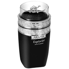 Emper Arabia Explorer bottle cap close-up with silver accent for a premium look