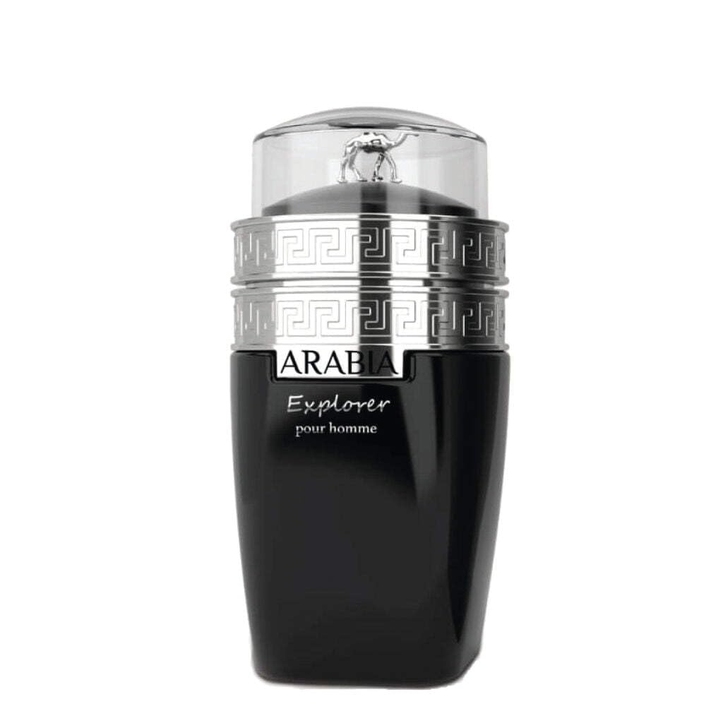 Emper Arabia Explorer label detail highlights brand heritage and scent story