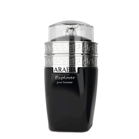 Emper Arabia Explorer label detail highlights brand heritage and scent story