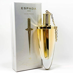 Emper Espada Oro bottle front view shows elegant fragrance presence