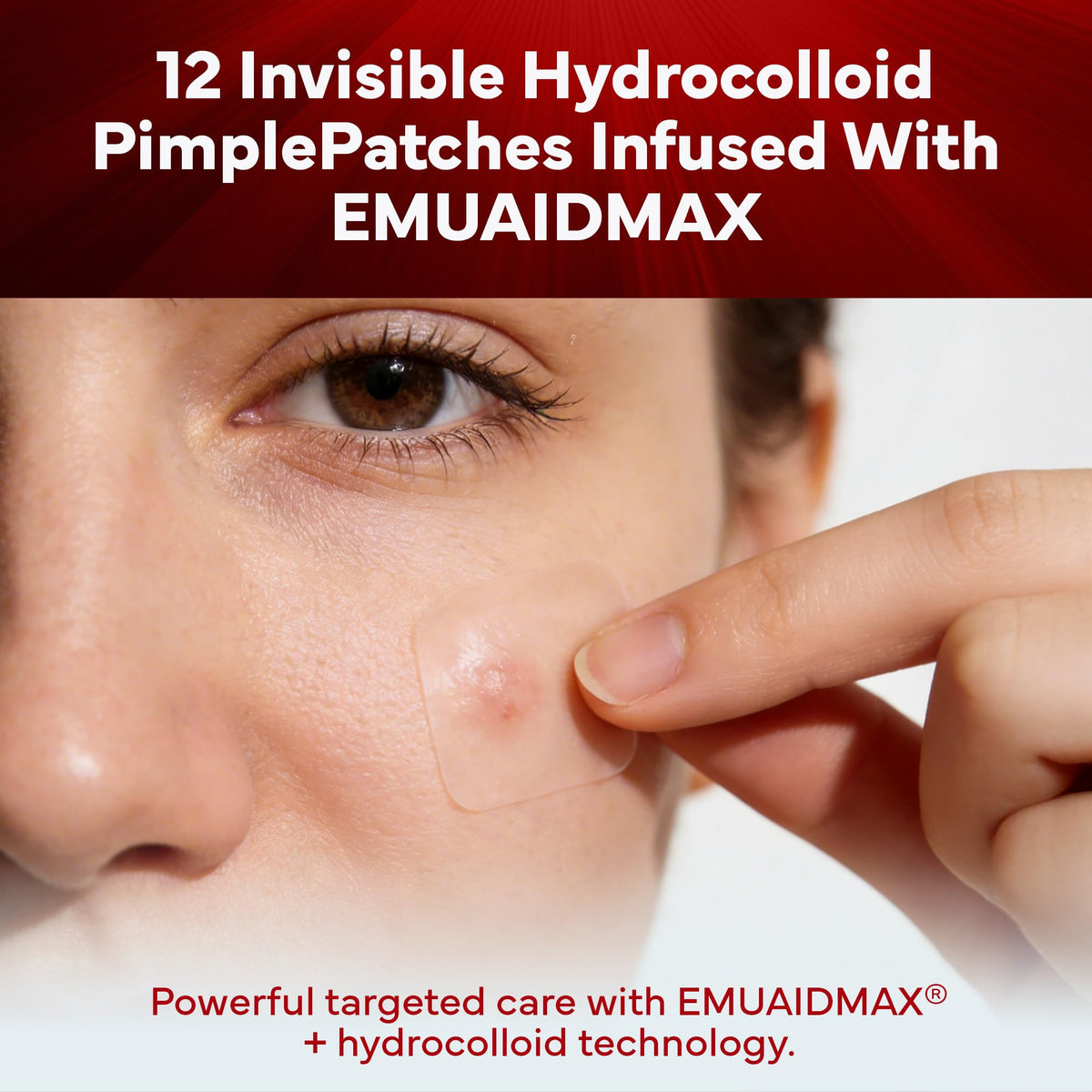 EMUAIDMAX patch visible during day for discreet care