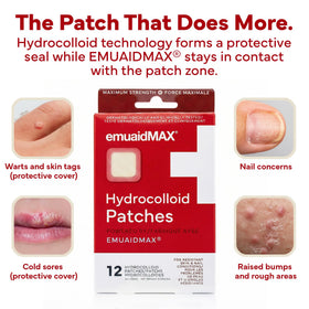 EMUAIDMAX patch blends with skin tone for discretion