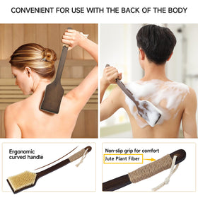 EnamelEVO natural boar bristle brush delivers gentle to deep exfoliation.