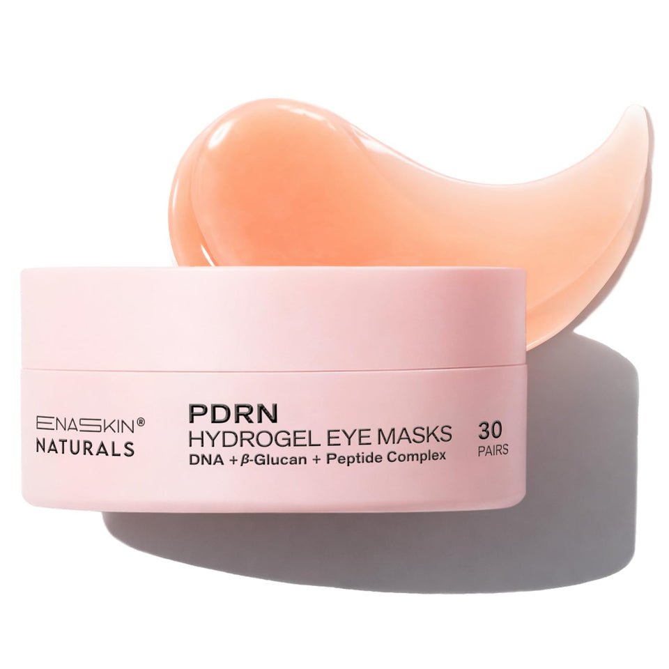 Enaskin Naturals PDRN under eye patches packaging communicates premium care for tired-looking eyes.