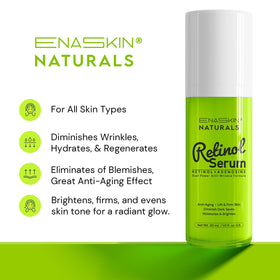 Enaskin Naturals Retinol Serum blends easily into your nightly routine for gentle results.