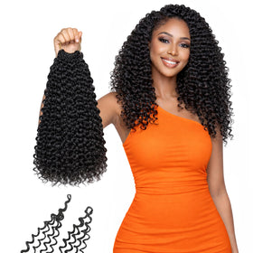 ENBEAUTIFUL 12-inch curly crochet hair packaging image highlights soft, protein-fiber texture for a natural look.
