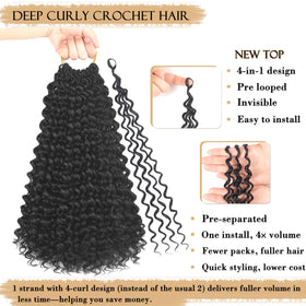ENBEAUTIFUL pre-looped curly crochet hair strands for quick install