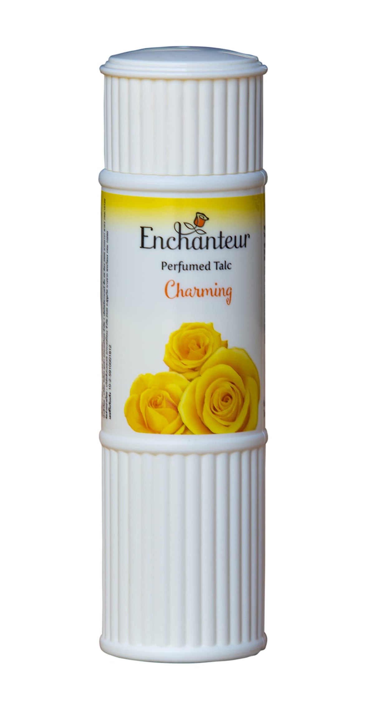 Enchanteur Romantic talc powder with roses and jasmine scent.