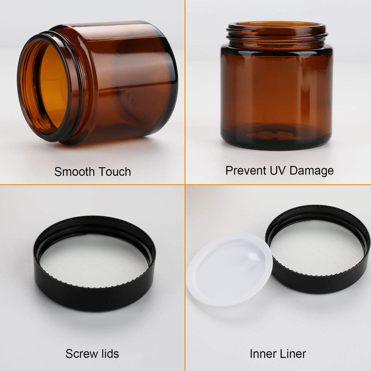Encheng travel-size amber jar ideal for on-the-go beauty samples.