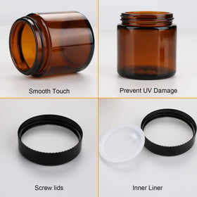 Encheng travel-size amber jar ideal for on-the-go beauty samples.