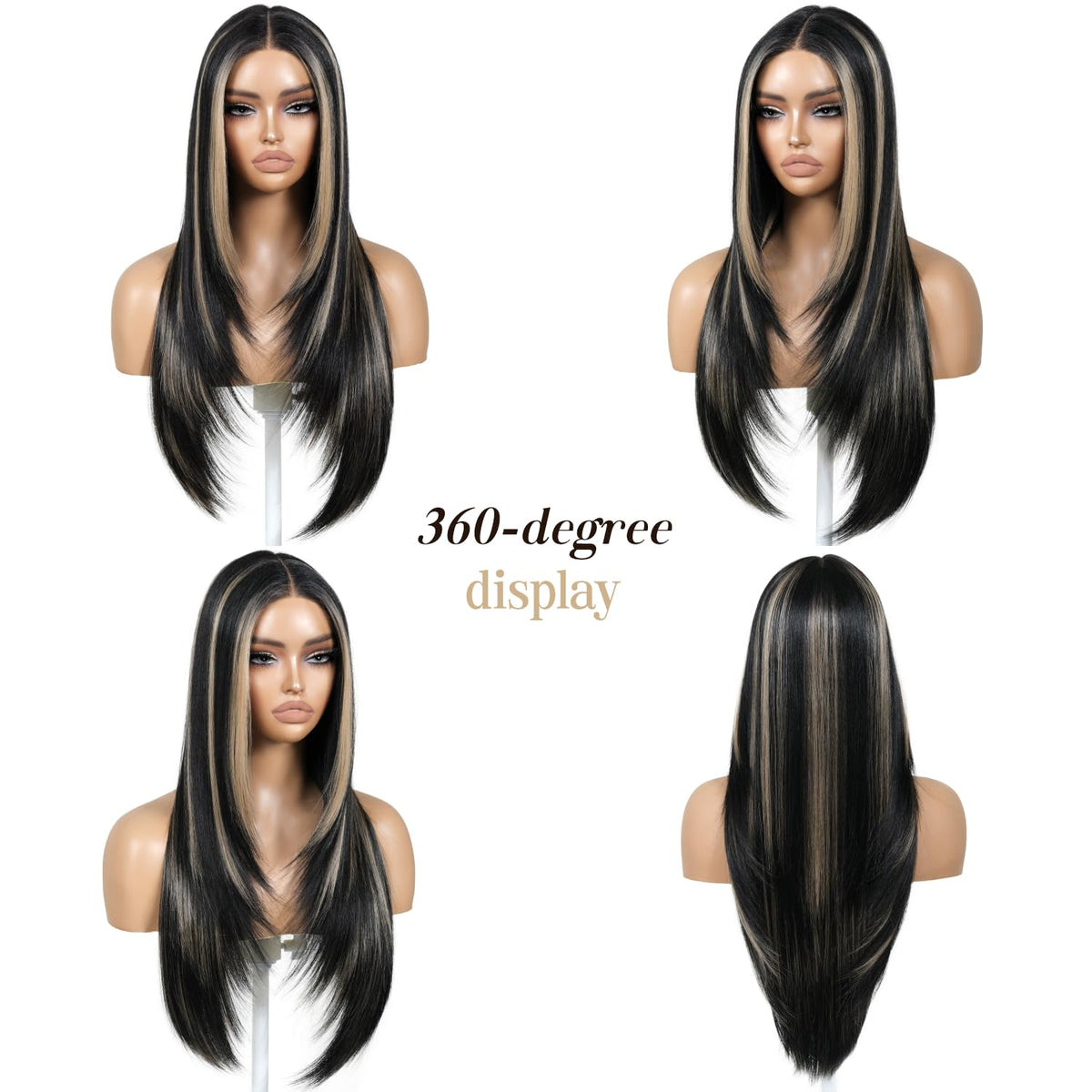 ENCOUNTERU Wear and Go wig with heat-resistant synthetic fibers up to 160°C