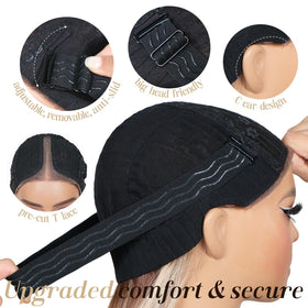 ENCOUNTERU Wear and Go wig adjustable cap and combs for secure fit