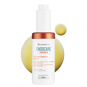 Endocare C Ferulic Edafence Serum bottle offering protective hydration for daily use.