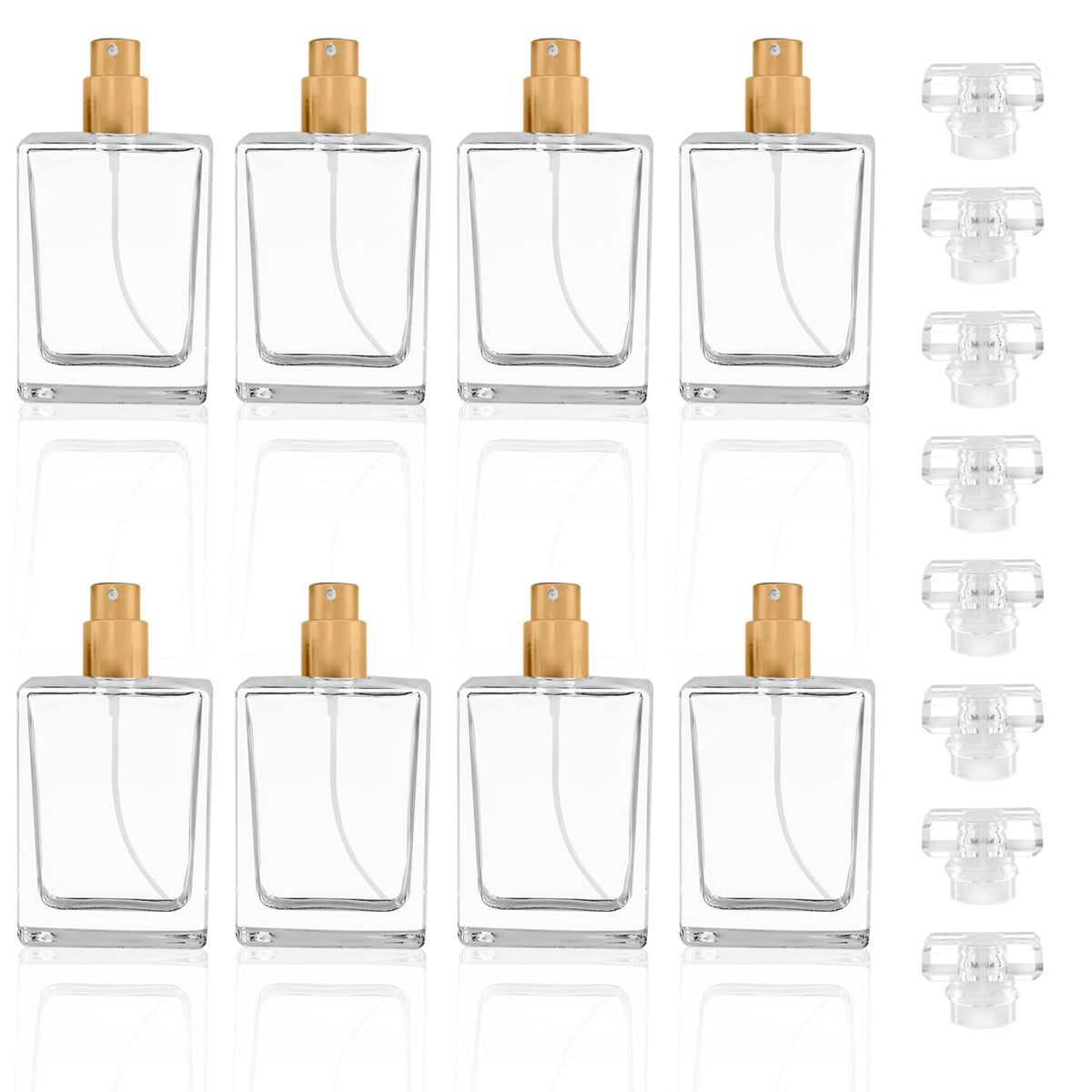 Enenes 8-pack 30ml glass bottles with spray head for travel fragrance use
