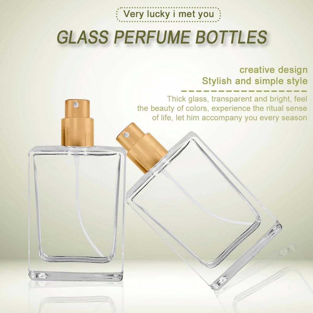 Enenes square gold atomizer on a compact perfume bottle