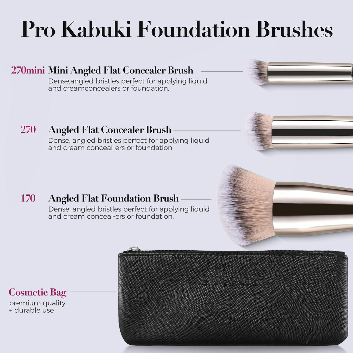 ENERGY precision concealer brush 270mini for targeted correction.