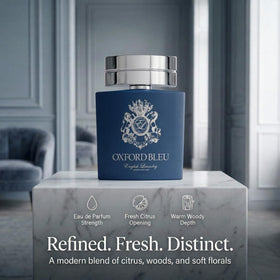 English Laundry Oxford Bleu perfume ingredients, highlights citrus notes for refreshing wear