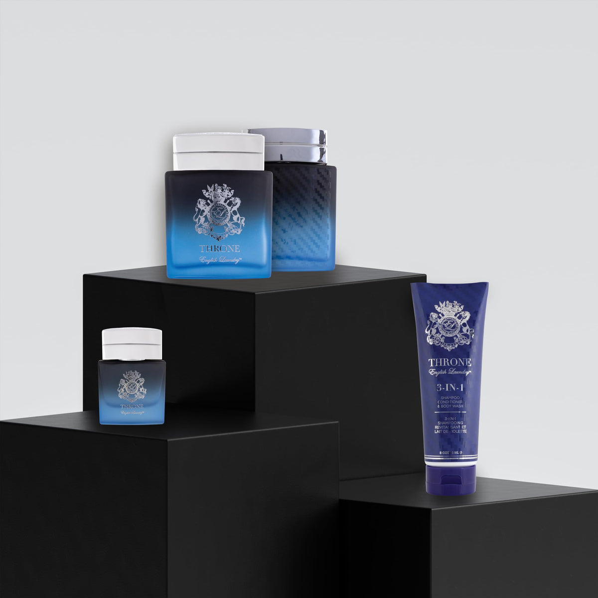 English Laundry Throne bottle front view highlights everyday masculine sophistication and reliable wear.