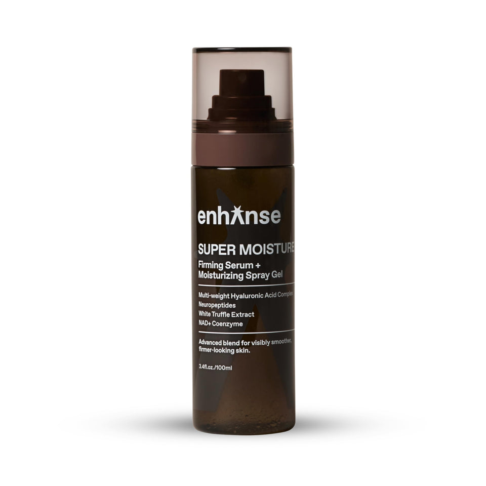 ENHANSE Super Moisture bottle pump for quick daily hydration on the go.