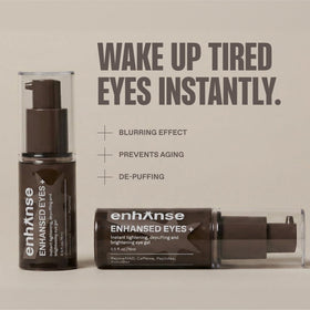Enhanse Under Eye Gel texture on skin shows lightweight absorption and smooth finish.