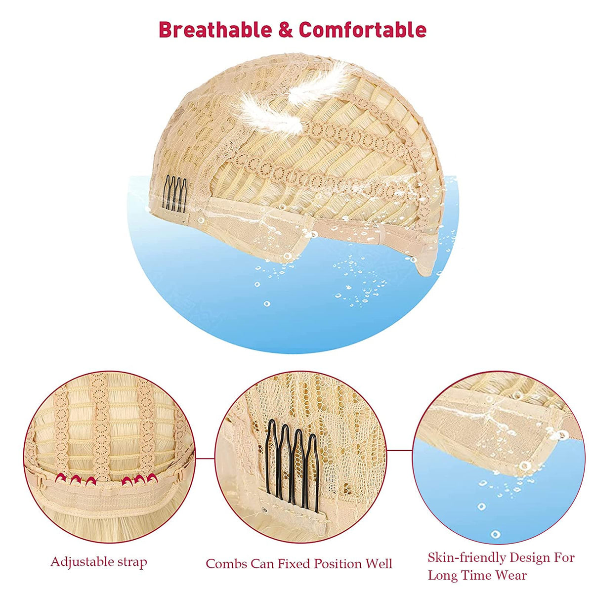 eNilecor Free wig cap included for smoother wear.