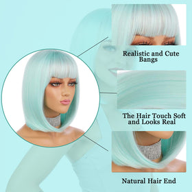 eNilecor heat-resistant synthetic fiber wig up to 130°C