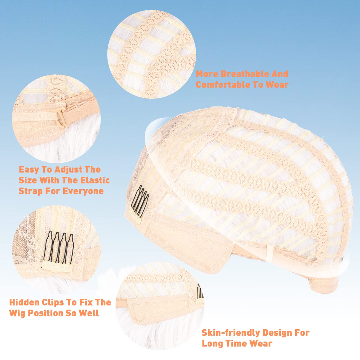 enilecor scalp-like cap adds realism for cosplay