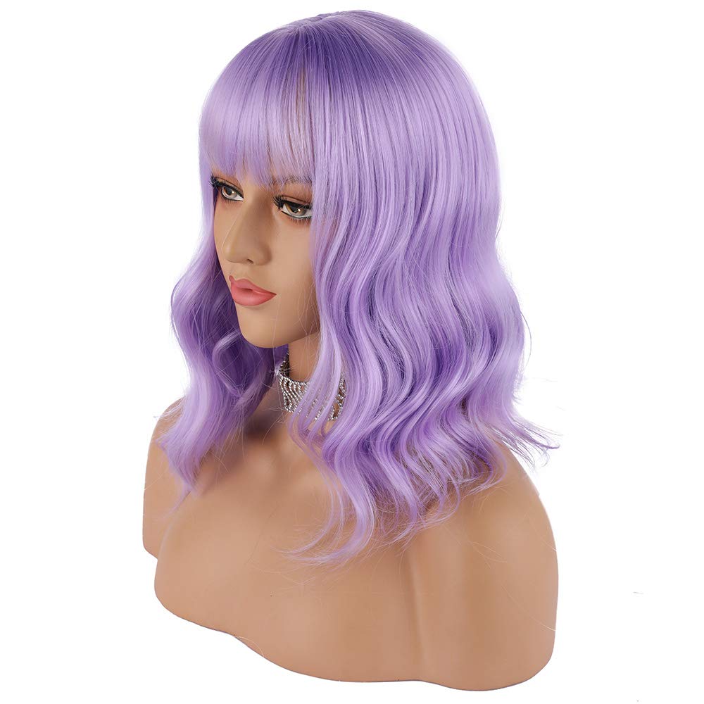 eNilecor Lavender Purple Wig breathable rose net for comfort
