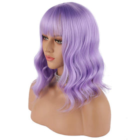 eNilecor Lavender Purple Wig breathable rose net for comfort