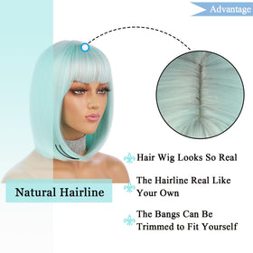 eNilecor lightweight soft bob wig for everyday use
