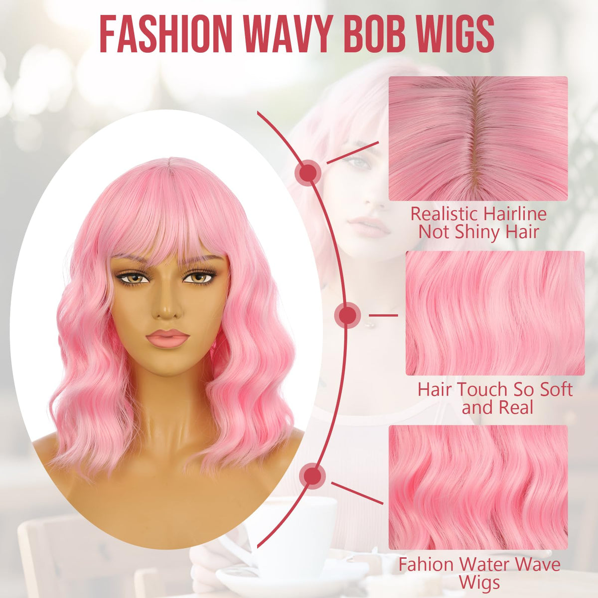 eNilecor wig inner cap is soft and skin-friendly for comfortable wear.