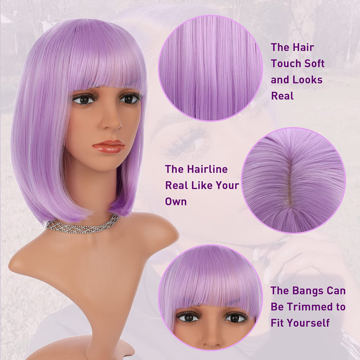eNilecor front close-up of flat bangs and soft texture