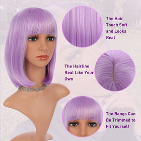 eNilecor front close-up of flat bangs and soft texture