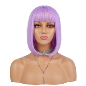 eNilecor lavender purple wig side view lightweight comfort for cosplay