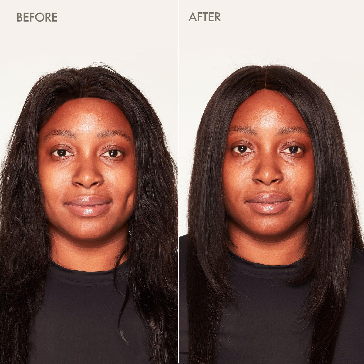 Enjoy Balance Shampoo leaves sleek, shiny hair with reduced frizz and improved manageability.
